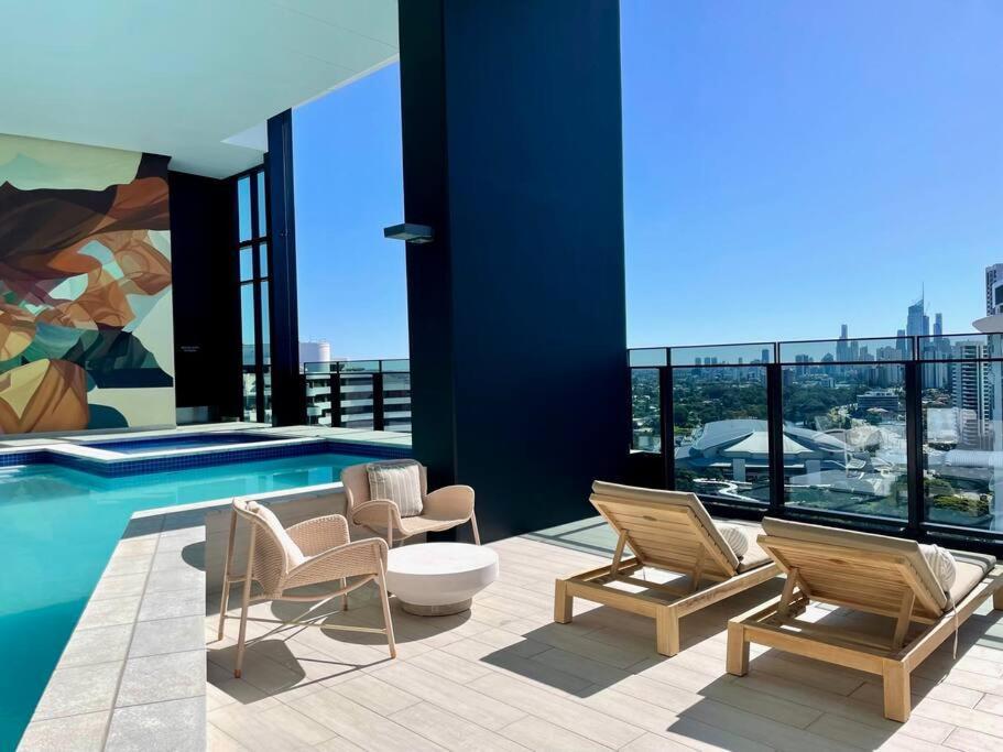 New Impressive 180° River View 1 Bed Apt With Pool 47F Gold Coast Exterior foto